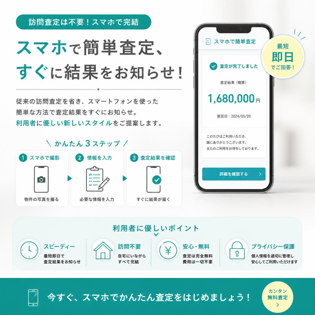 スマホだけで簡単査定！
