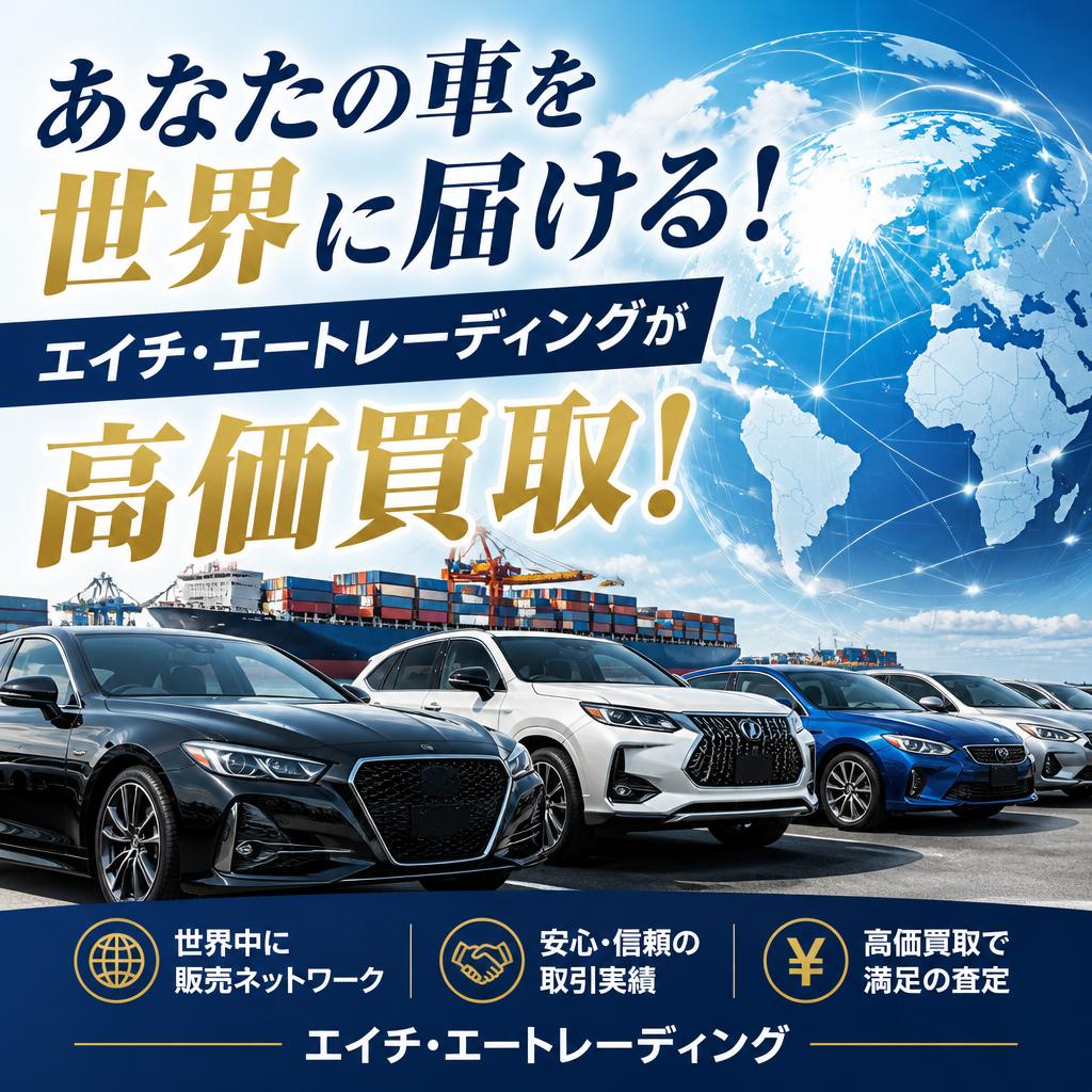 あなたの車を世界に届ける！エイチ・エートレーディングが高価買取！