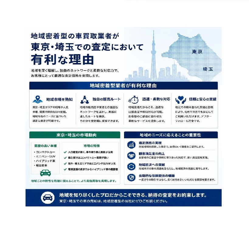 2. 東京・埼玉エリアに特化した査定利点