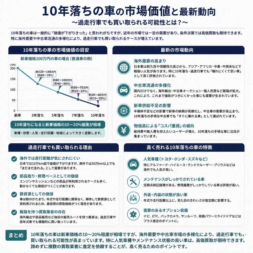 2. 10年落ちの中古車市場の現状
