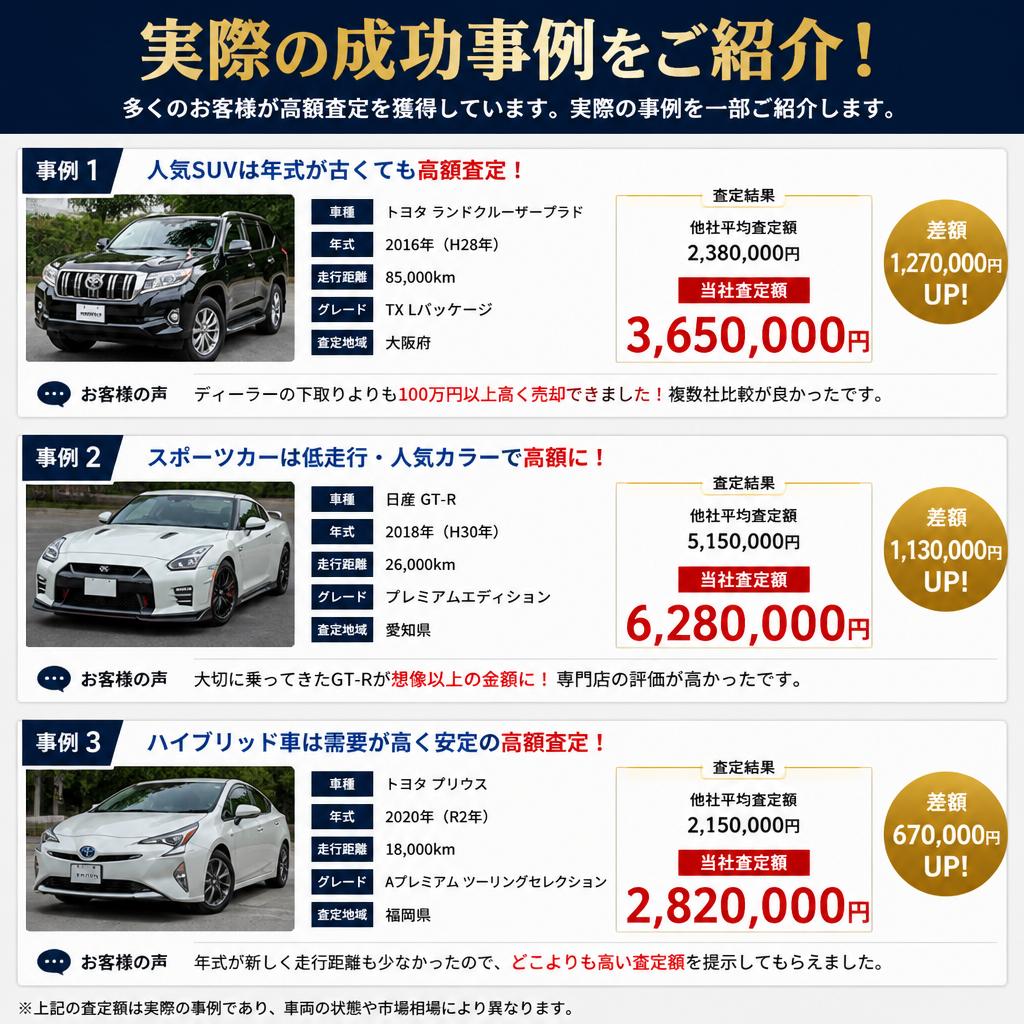 4. 高額査定の成功事例