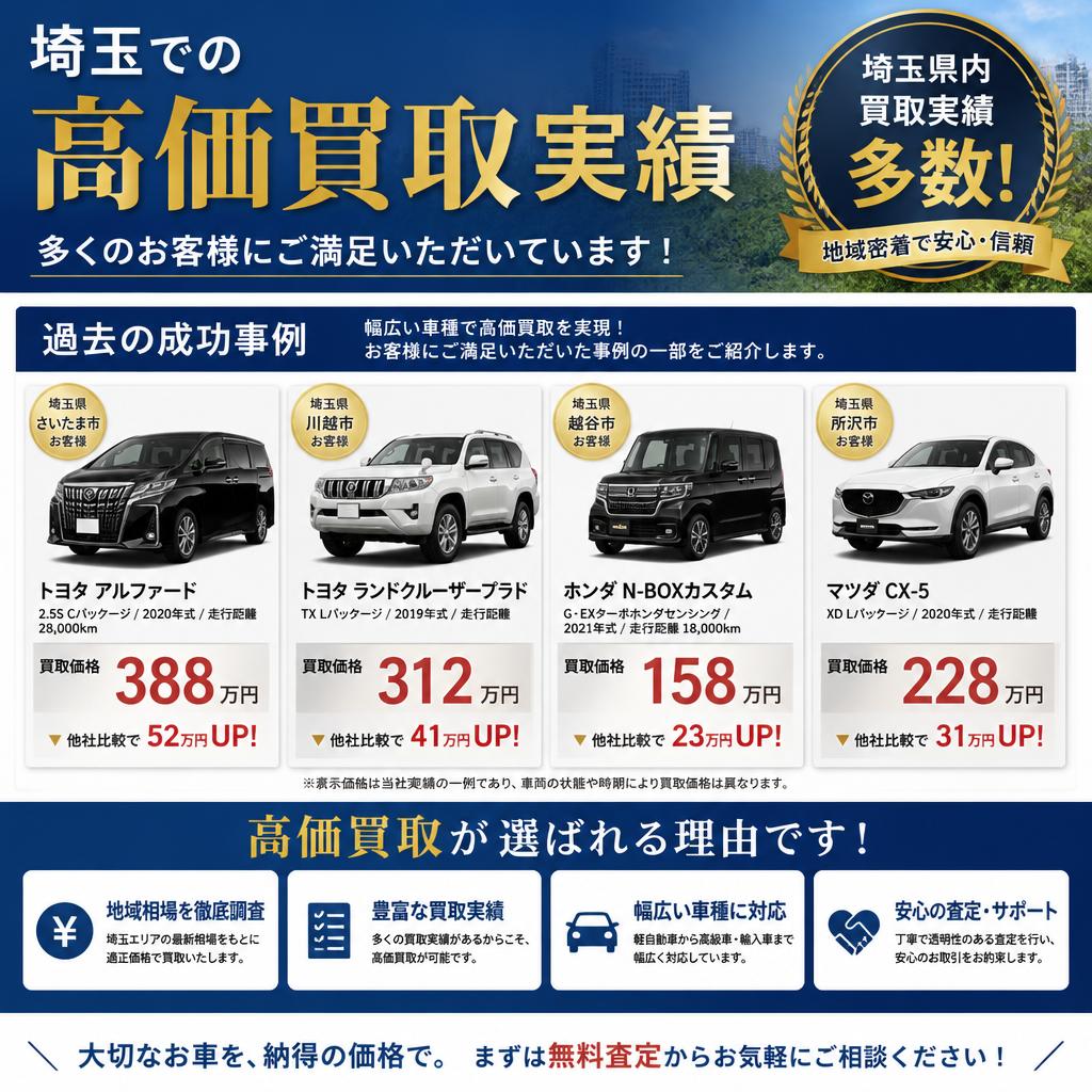 埼玉エリアの買取実績