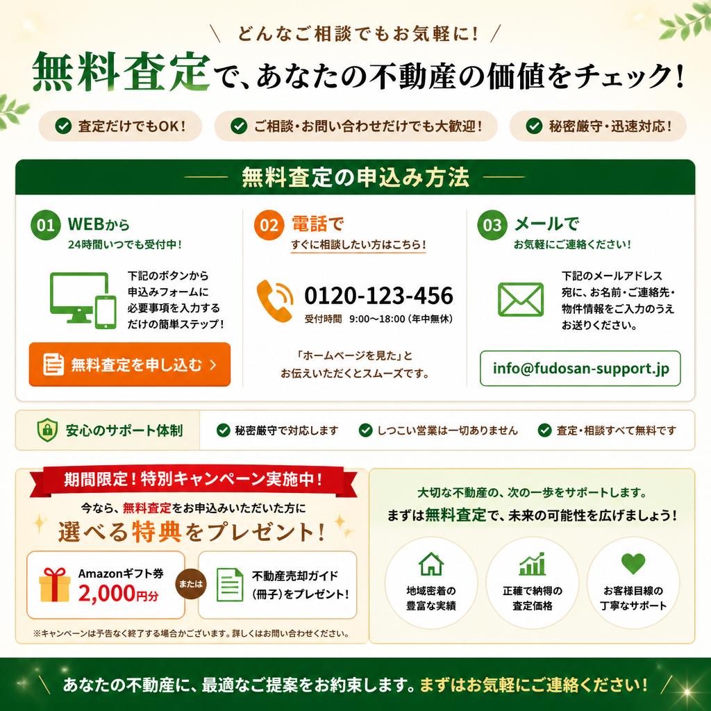 今すぐ無料査定を申し込もう！