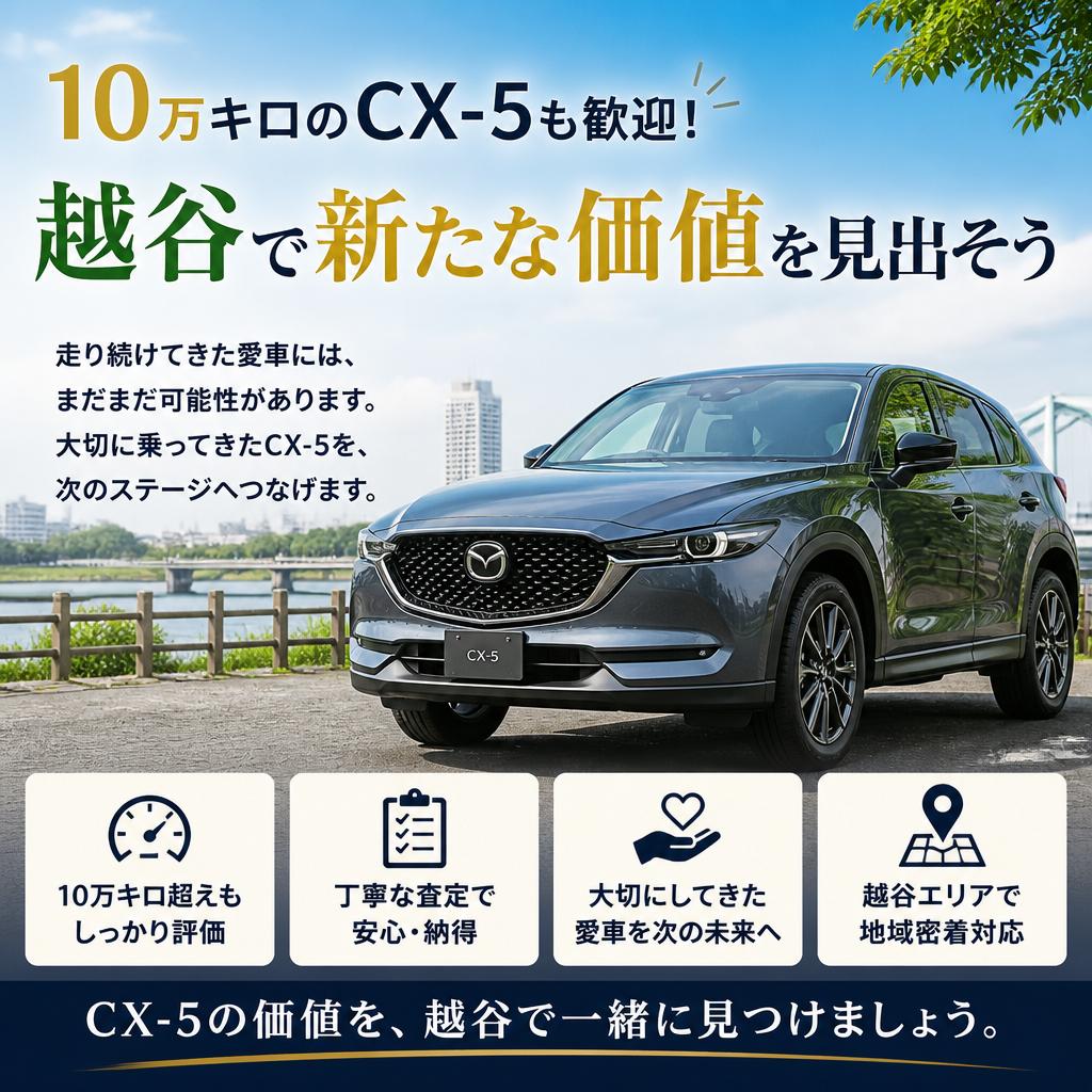10万キロのCX-5も歓迎！越谷で新たな価値を見出そう