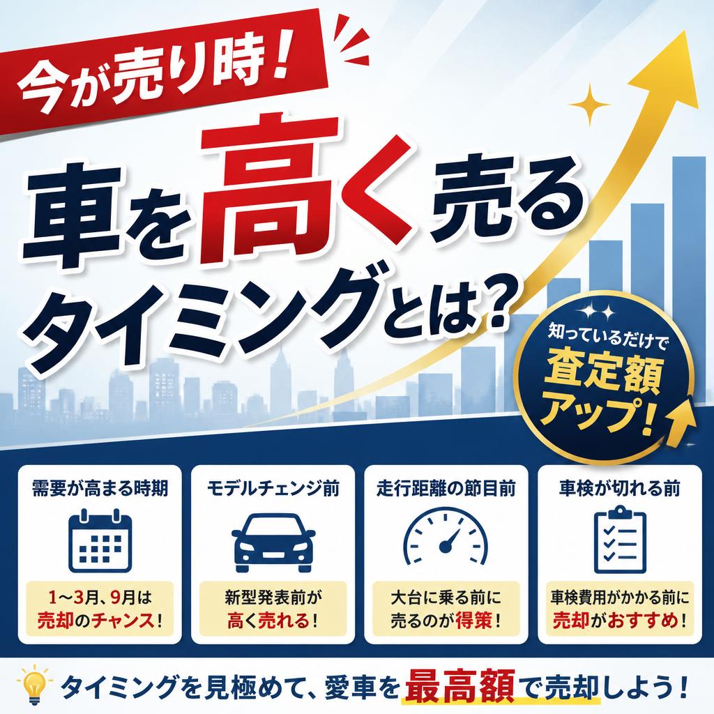 今が売り時！車を高く売るタイミングとは？