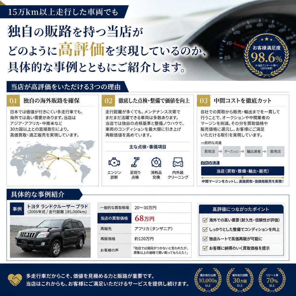 走行距離多めでも高評価が得られる理由