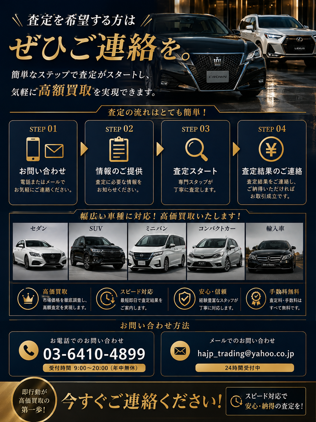今すぐ査定を依頼しよう！